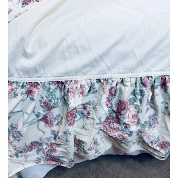 Vintage Croscill Elizabeth Gray Victoria King Bedskirt Dust Ruffle - Picture 1 of 5